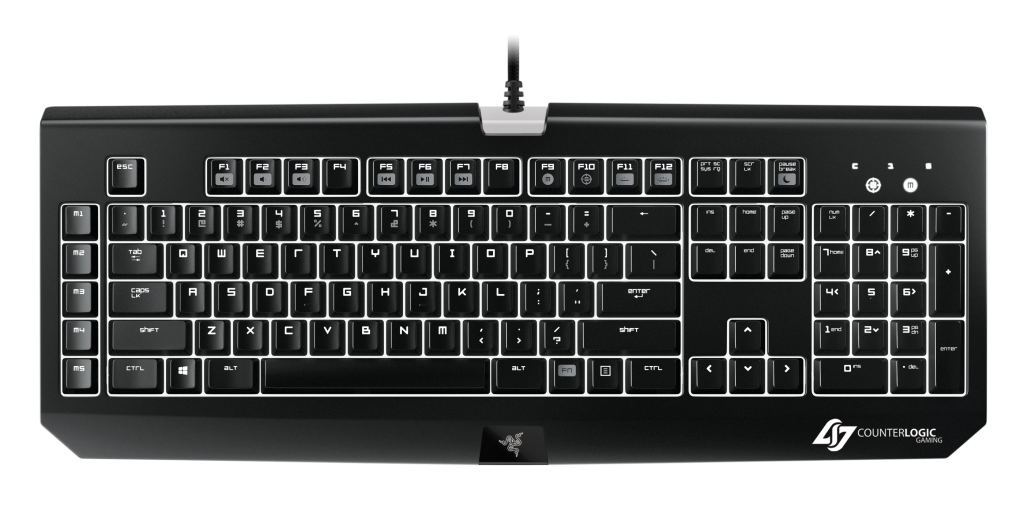 Counter Logic Gaming branded Razer Blackwidow keyboard Available Today 1 RZR_BWUltStealth_CLG_01