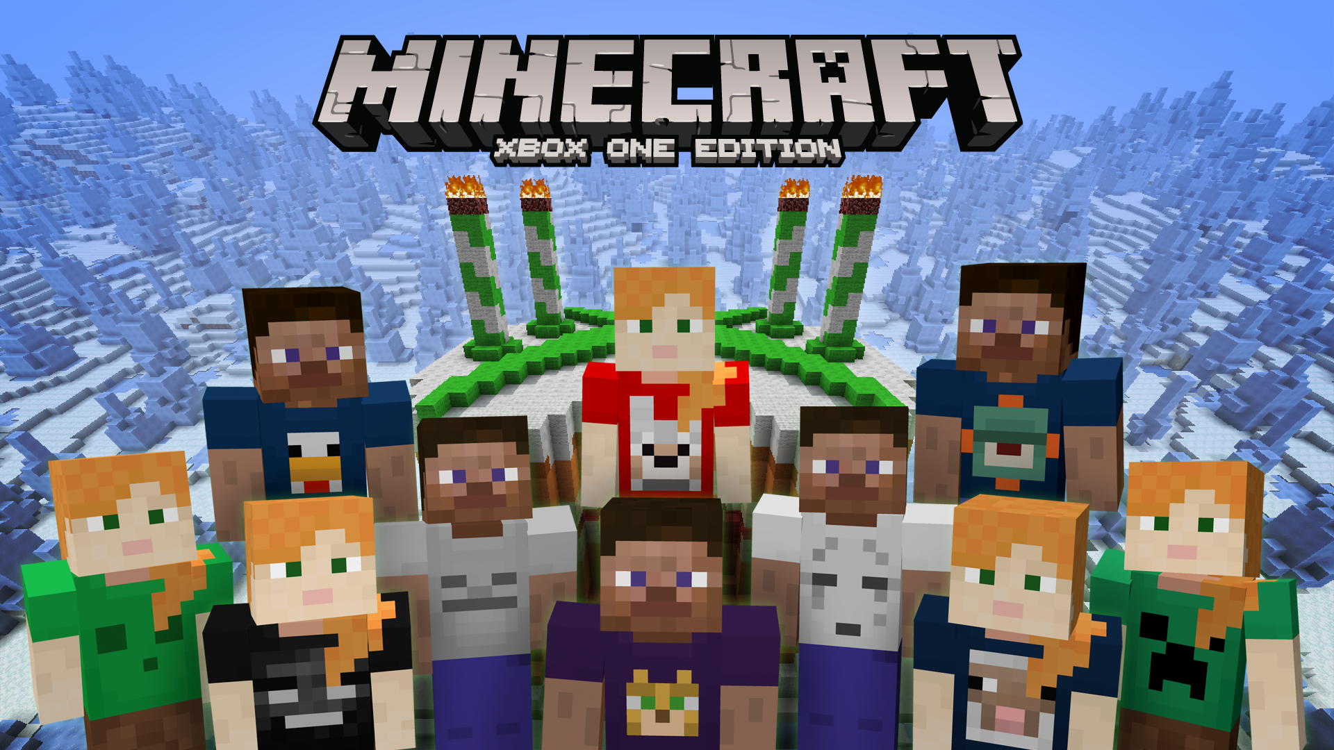 Download Different Skins Xbox 360 Minecraft Hd Wallpaper