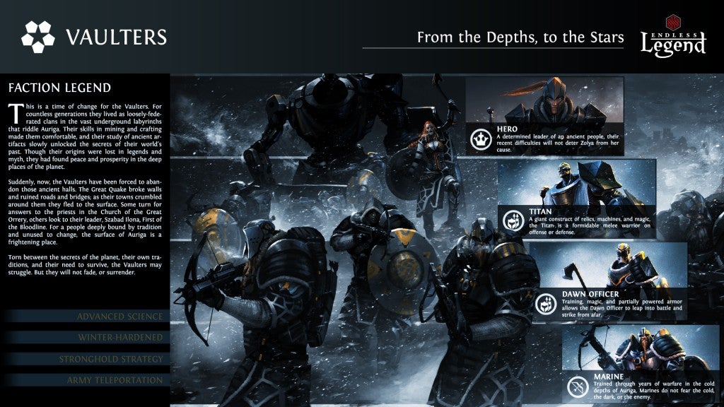 Endless Legend Vaulters Faction Card