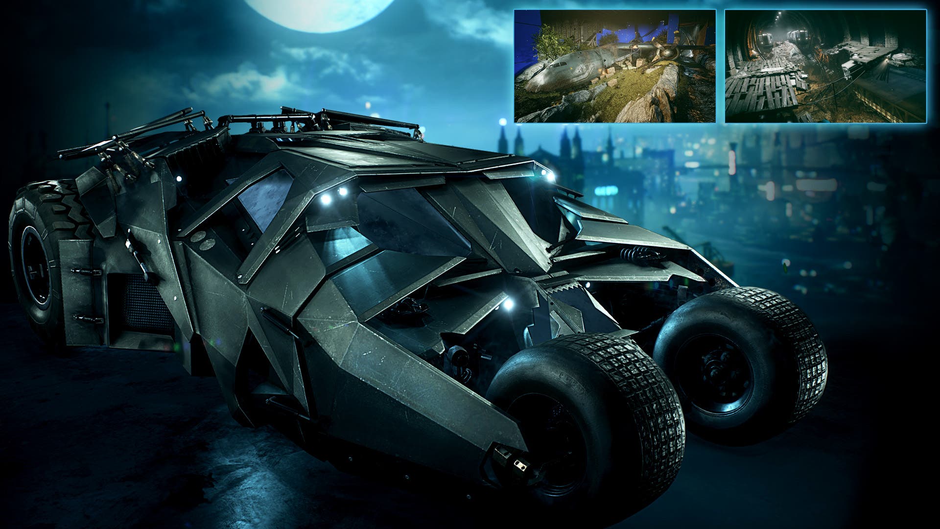 Blue batmobile overlays altima insurance
