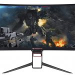 Acer Predator Z35P with game straight on