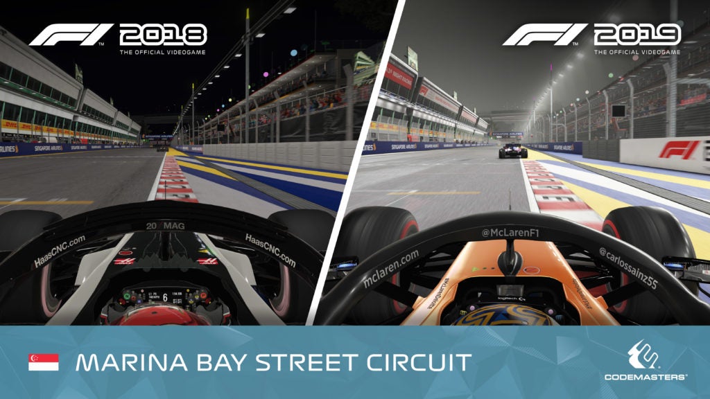 Codemasters releases comparison screenshots between F1 2018 and F1 2019 