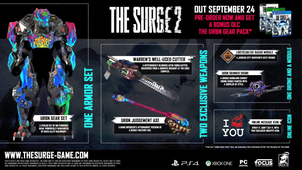 TheSurge2 URBN Gear Pack Preorder BeautyShot