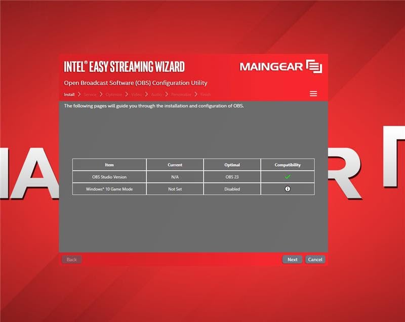 MAINGEAR and Intel partner to release custom version of the Intel Easy Streaming Wizard, Be Next Streaming Bundle included with PC purchases 21 unnamed