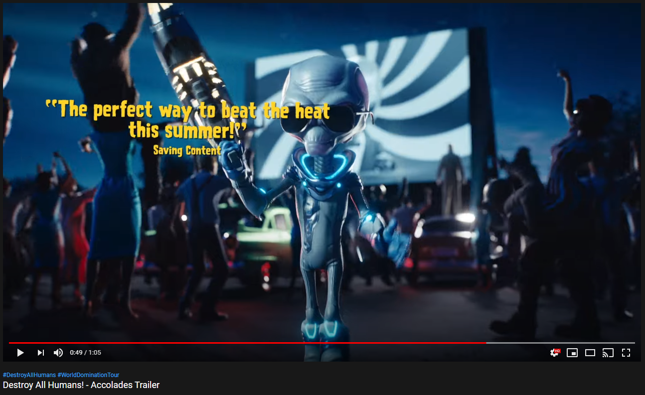 Destroy All Humans! "Accolades" trailer highlights the reviews and scores it's received 5 destroyallhumans accolades