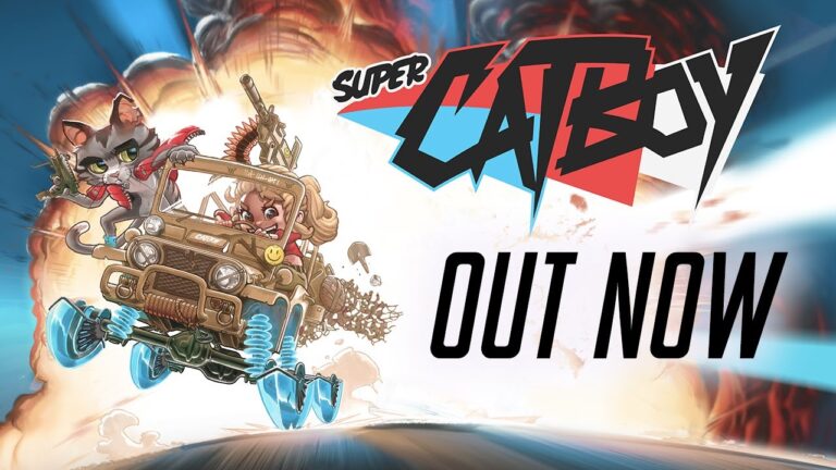 super catboy runs and jumps onto