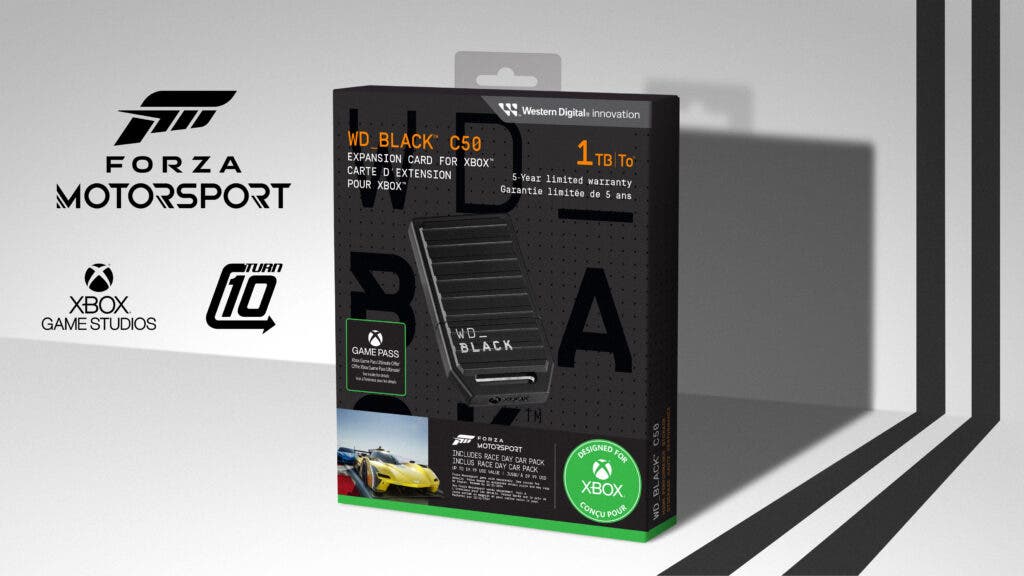 WD_BLACK C50 Expansion Card for Xbox Series XS is available now with  exclusive Forza Motorsport Race Day Car Pack DLC - Saving Content