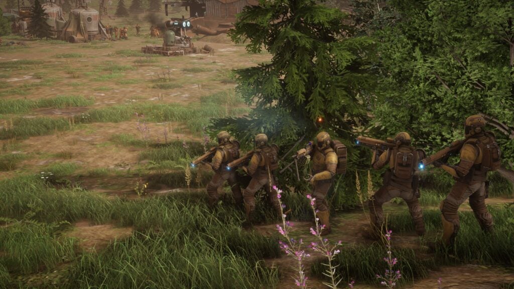 MENACE, the upcoming sci-fi tactical RPG dominates the battlefield with 250,000 wishlists 10 MENACE marines forest