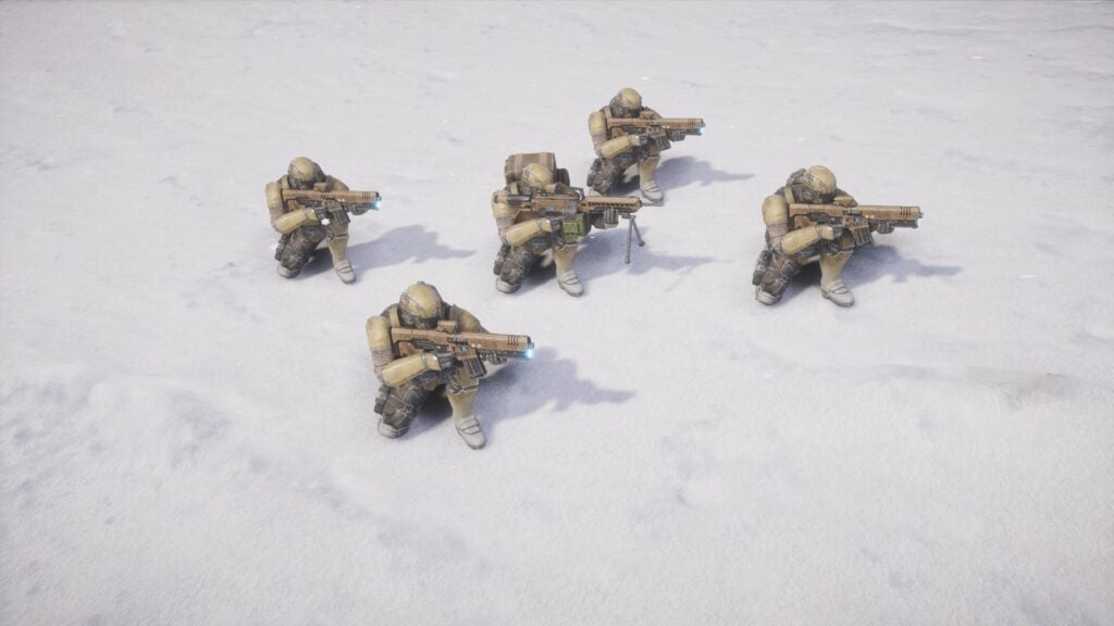 MENACE, the upcoming sci-fi tactical RPG dominates the battlefield with 250,000 wishlists 11 MENACE marines snow