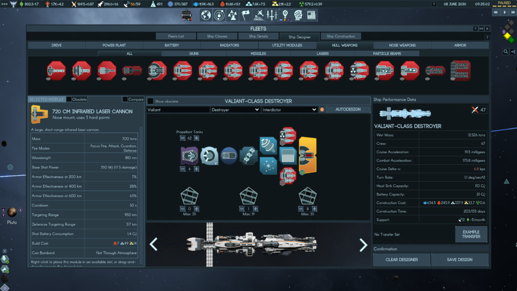 Major Update for sci-fi grand strategy Early Access hit Terra Invicta brings an overhauled UI and introduces exofighters today 10 Terra Invicta ship designer screen