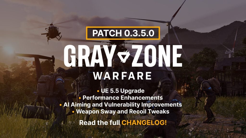 Gray Zone Warfare transitions to Unreal Engine 5.5 and new patch 0.3.5.0 - both now live 1 ea9488faa8150ffbbe4f44a5688ab0afa223f221