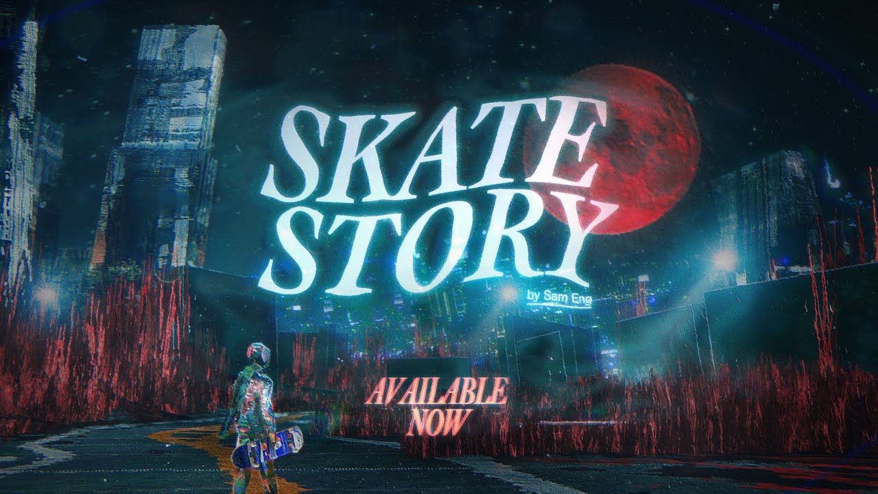 skate story kickflips onto steam